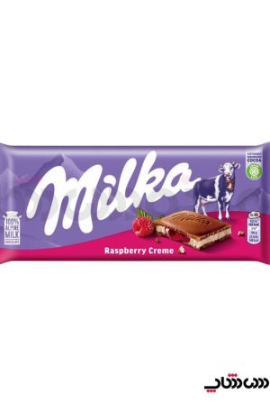 شکلات تخته ای شیری میلکا با طعم تمشک 7622300590062