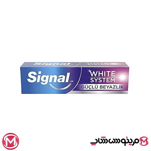 خمیر دندان سفید‌کننده سیگنال White System مدل Guclu Beyazlik حجم 75 میل