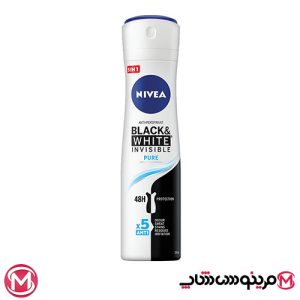 Niva women's antiperspirant spray 150 ml Russian model Черное и Белое Невидимый Pure
