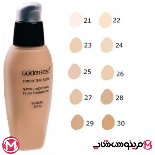 کرم پودر گلدن رز مدل Satin Smoothing با SPF15 شماره 29 حجم 30میل