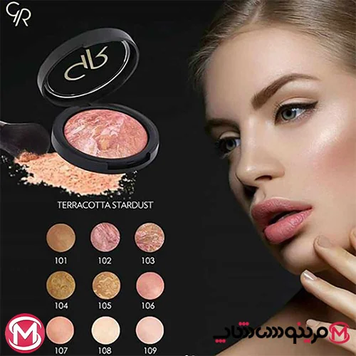 رژگونه گلدن رز مدل تراکوتا استارداست شماره 103