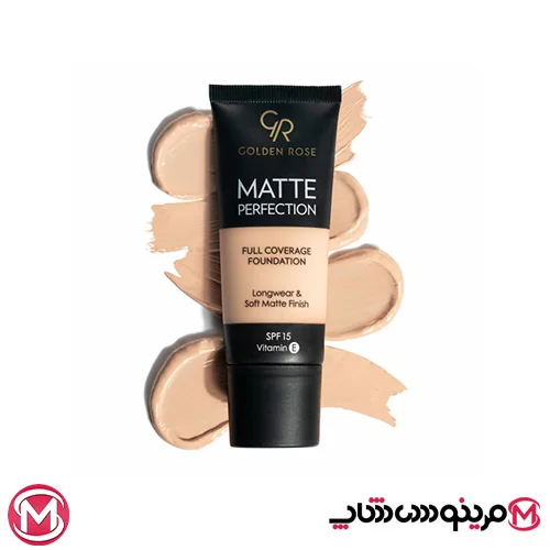 کرم پودر تیوپی گلدن رز مدل MATTE PERFECTION کد C1