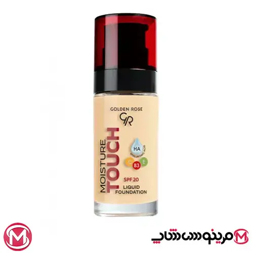 کرم پودر گلدن رز مدل MOISTURE TOUCH با SPF 20 شماره ۱۰۳ حجم ۳۰میل